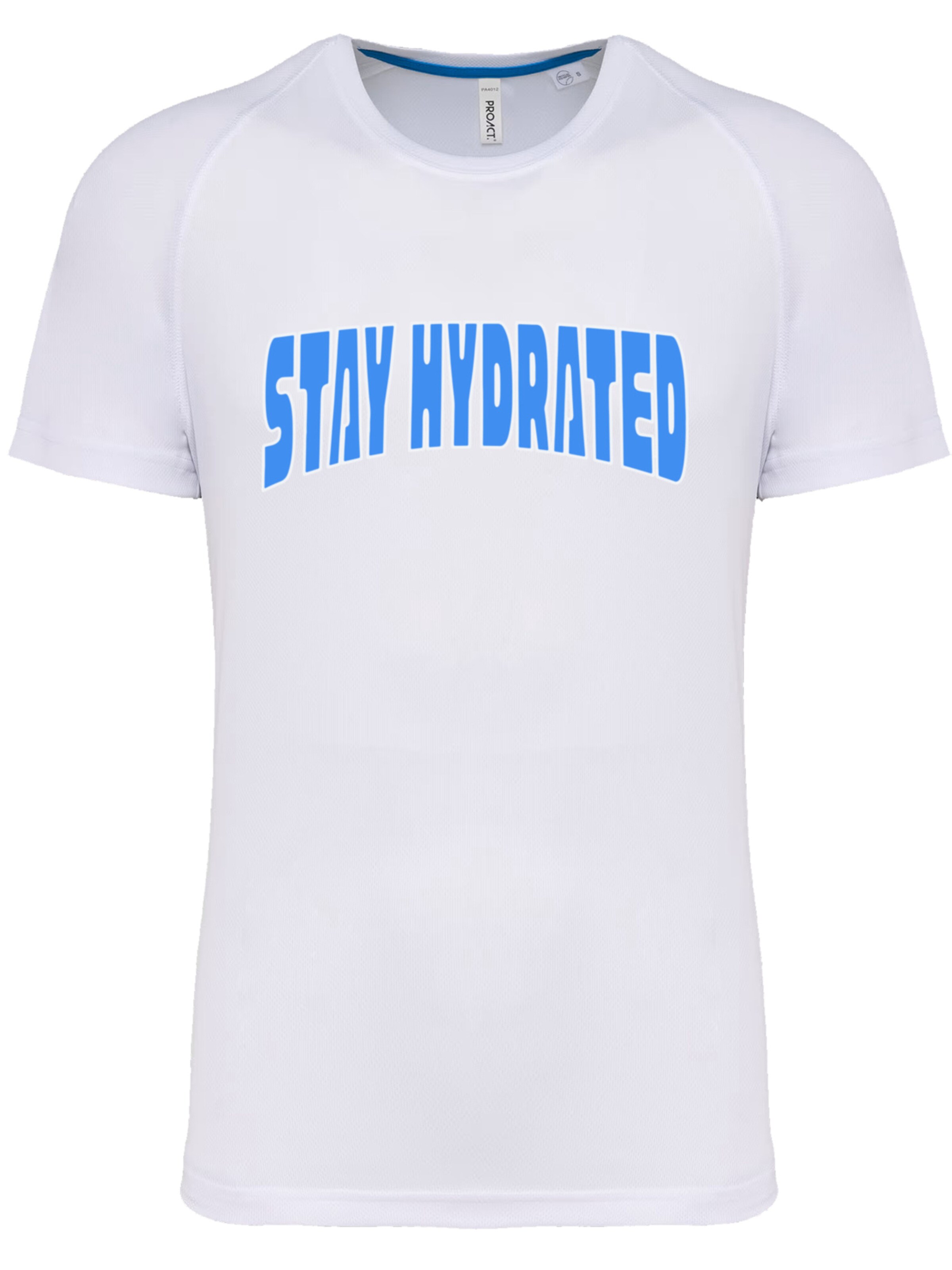 T-shirt 'Sports Stay Hydrated' F4NT4STIC en blanc : devant