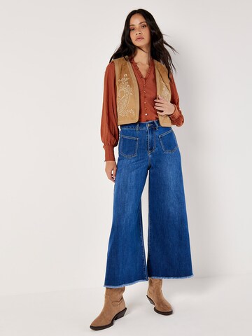 Chemisier Apricot en marron