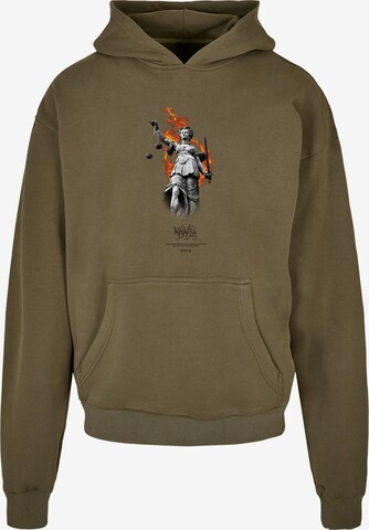 MJ Gonzales Sweatshirt 'Justitia' in Groen: voorkant