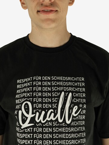 Qualle Shirt '100% Respekt' in Schwarz