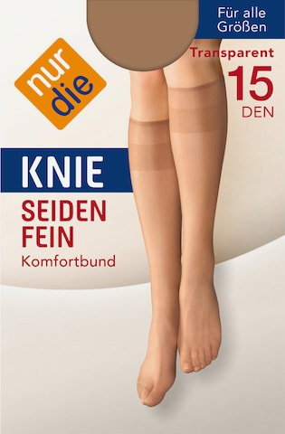 Nur Die Kniekousen ' Seidenfein 15 DEN ' in Beige