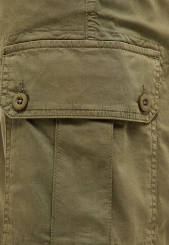 MUSTANG Wide leg Cargo Pants 'Harry Papertouch' in Green