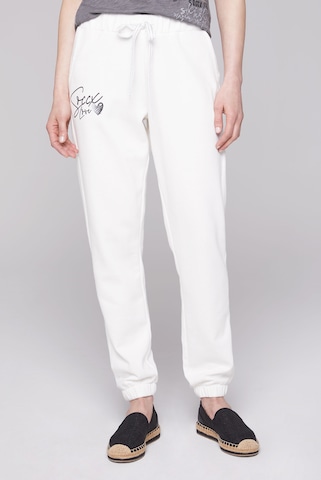 Soccx Regular Pants in White: front