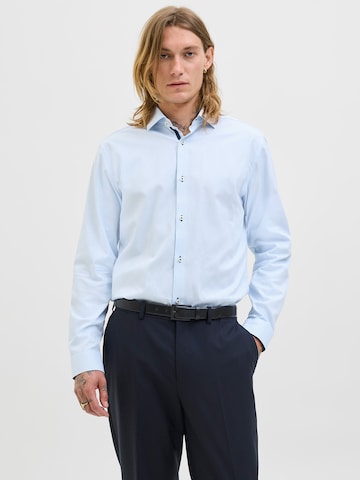 Coupe slim Chemise 'JPRBLAPARKER' JACK & JONES en bleu : devant