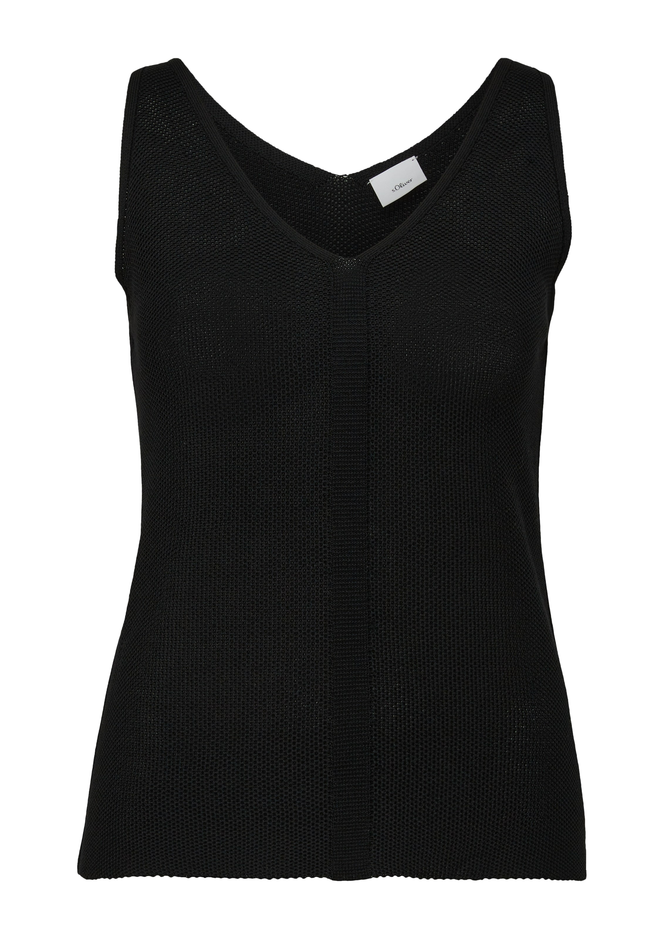 s.Oliver BLACK LABEL Knitted Top in Black: front