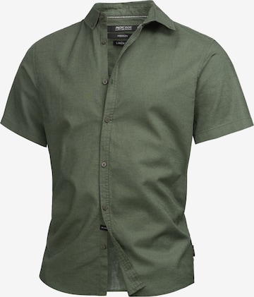 INDICODE JEANS Button Up Shirt ' Bravida ' in Green: front