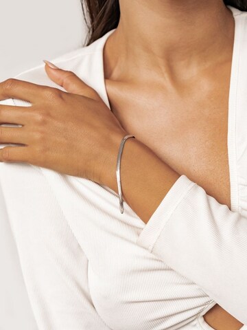 Hey Happiness Armband 'Serpent Flat' in Zilver