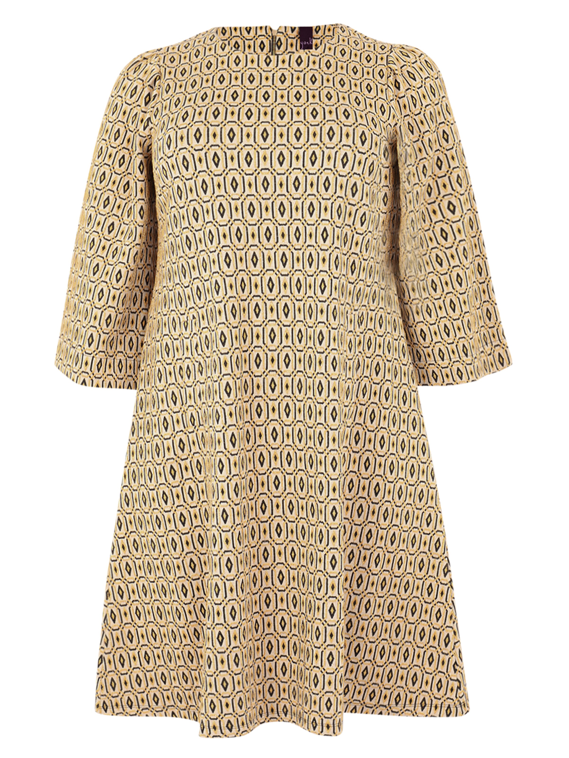 YOEK Jurk in Geel: voorkant