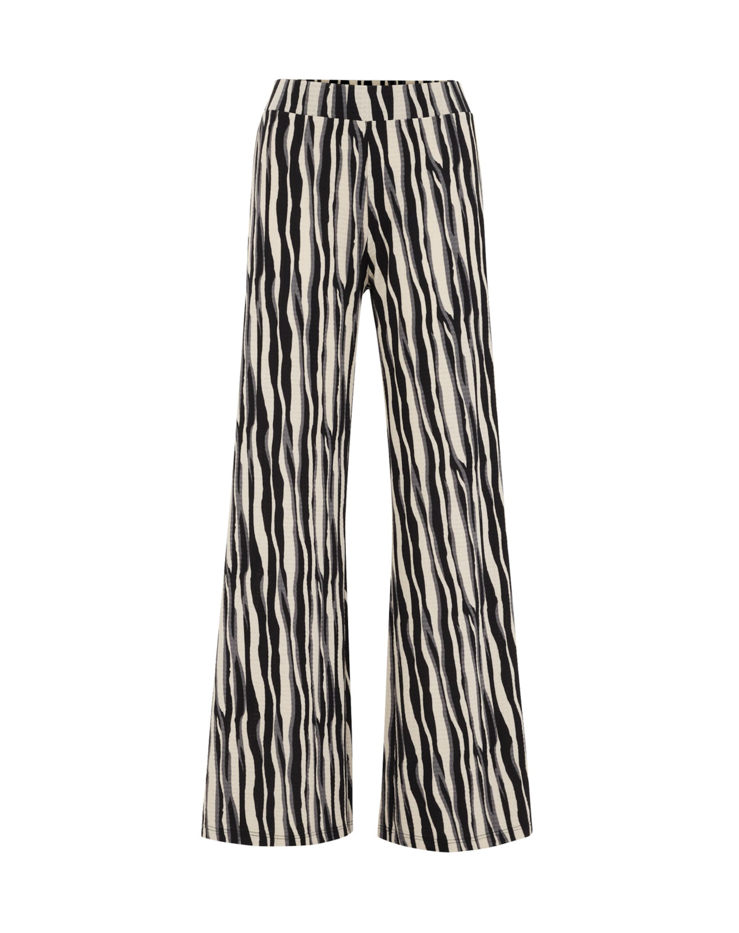 WE Fashion Loose fit Trousers in White: front