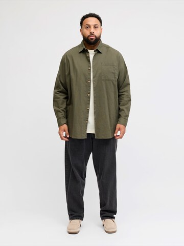 žalia Jack & Jones Plus Patogus modelis Marškiniai 'JJETRISTAN'