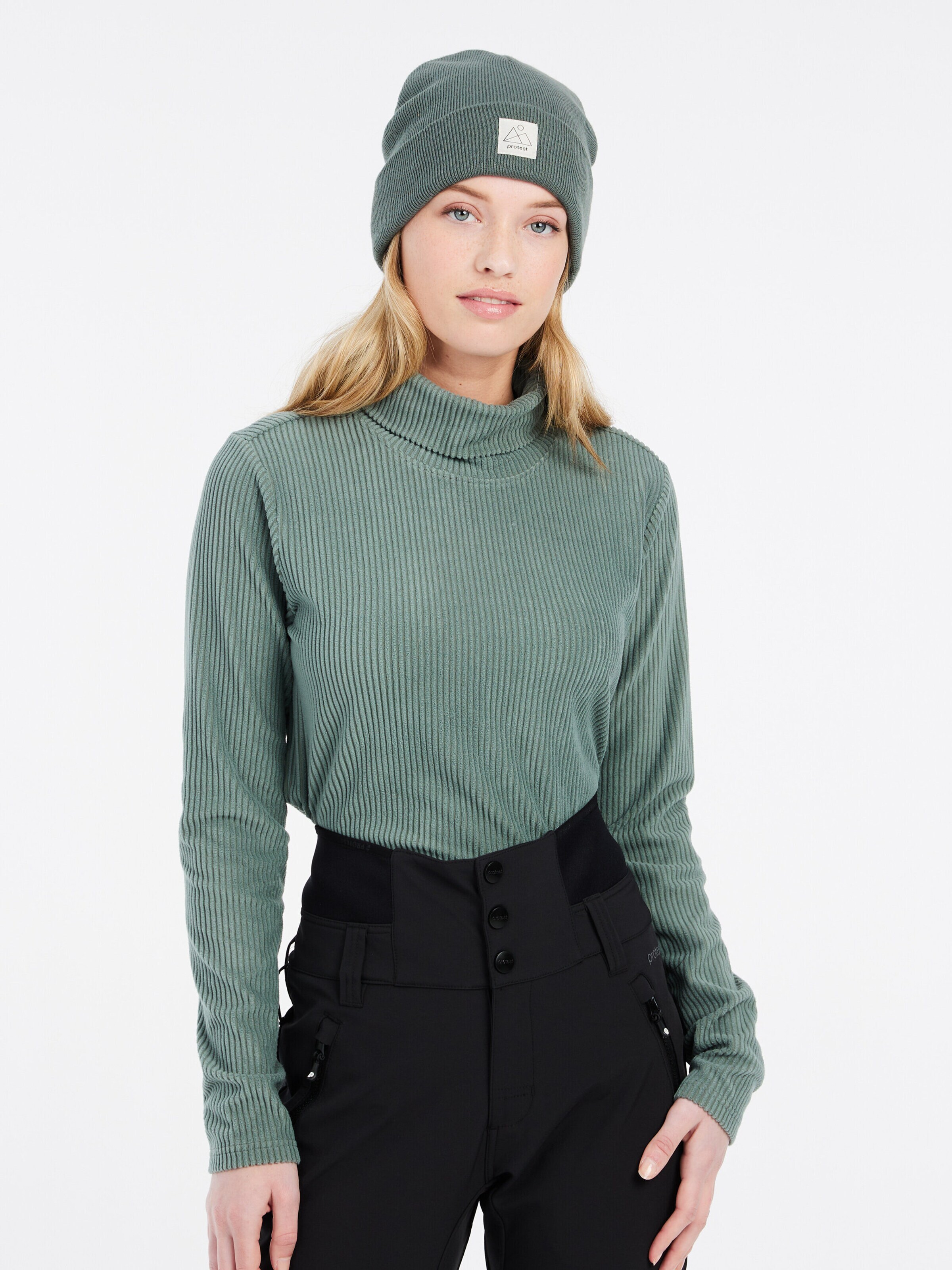 PROTEST Athletic Sweatshirt 'PRTPEARLA' in Green: front