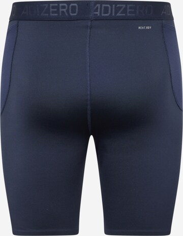 Skinny Pantaloni sportivi 'Adizero' di ADIDAS PERFORMANCE in blu