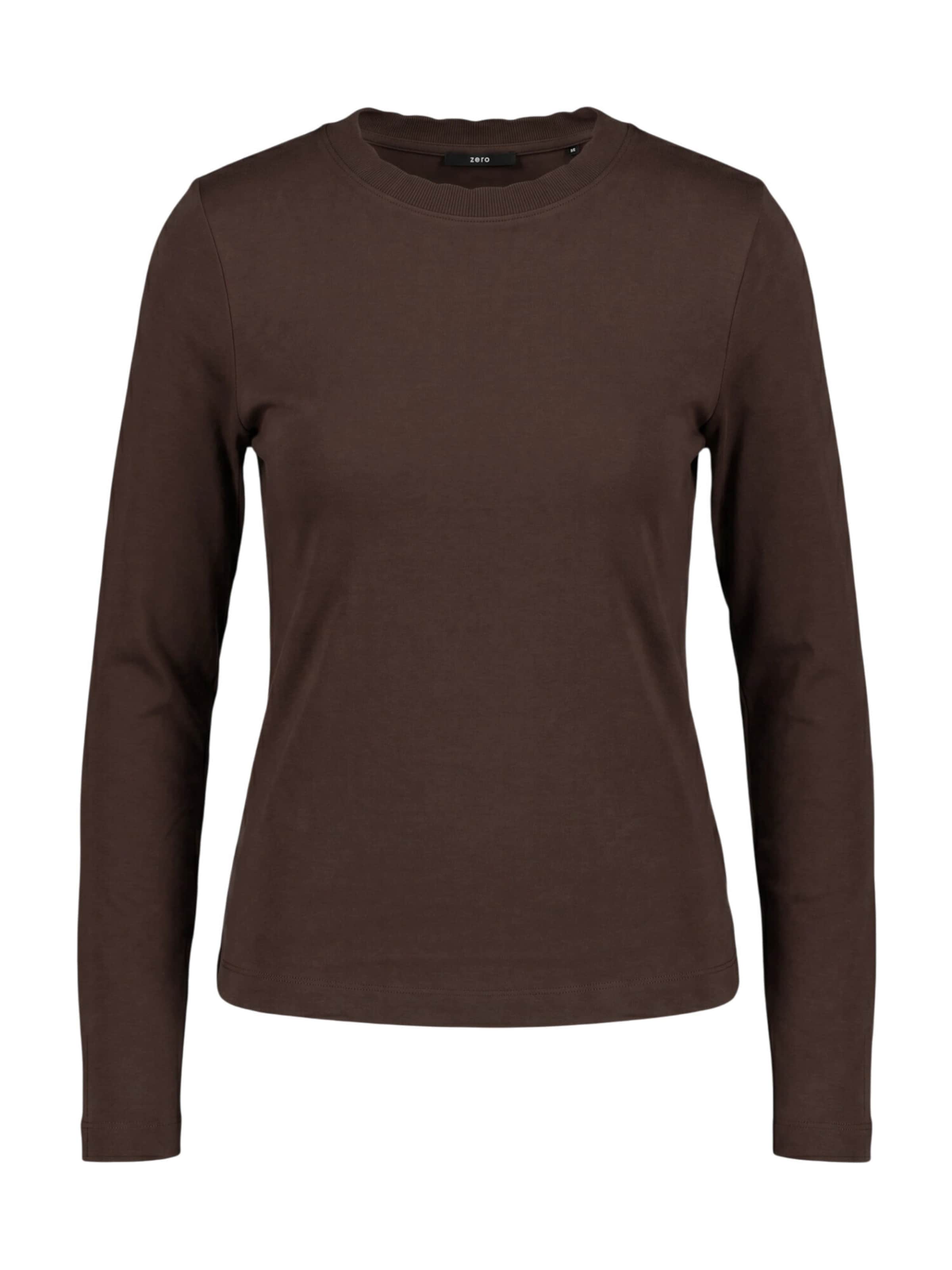 zero Shirt in Braun: Vorderseite