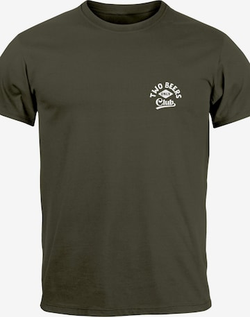 Neverless Shirt 'Two Beers only' in Green: front