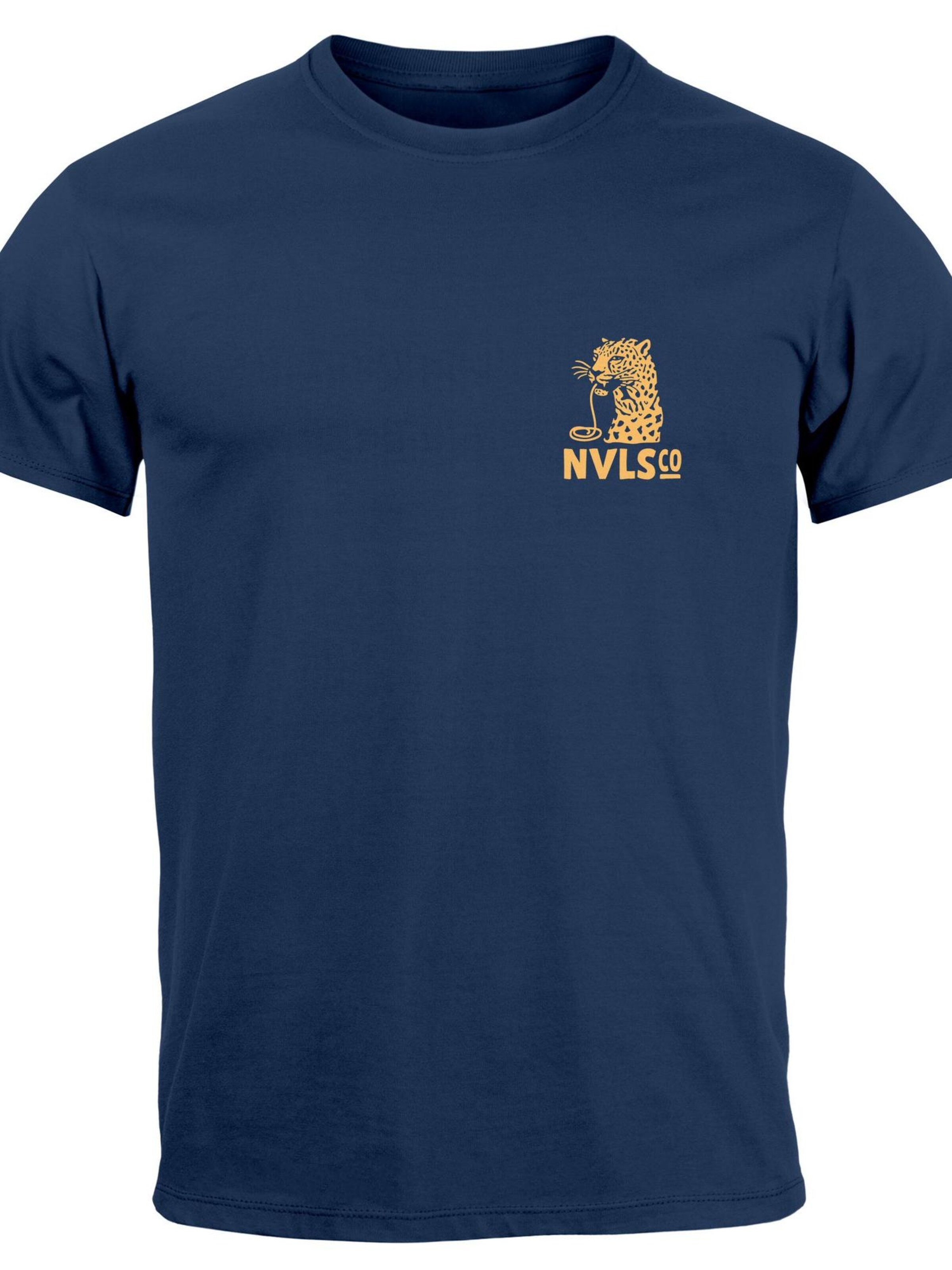 Neverless Shirt 'Eat pasta' in Blue: front