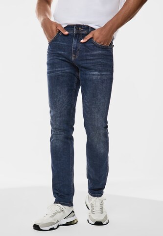 Street One MEN Slim fit Jeans in Blue: front