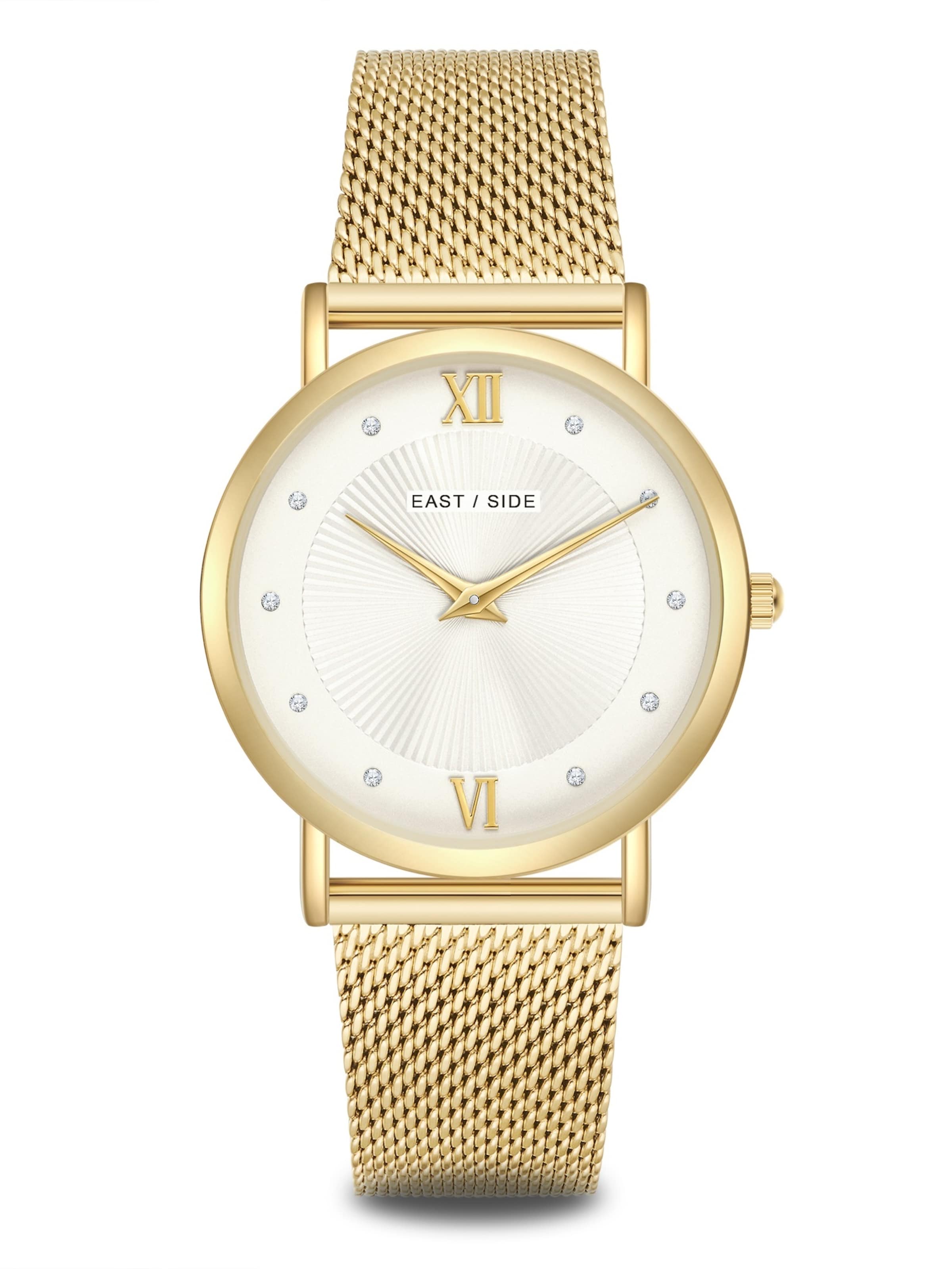 Eastside Analoguhr in Gold: Vorderseite