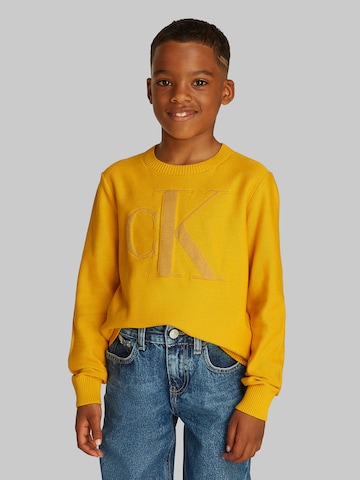 Calvin Klein Jeans - Jersey en amarillo: frente