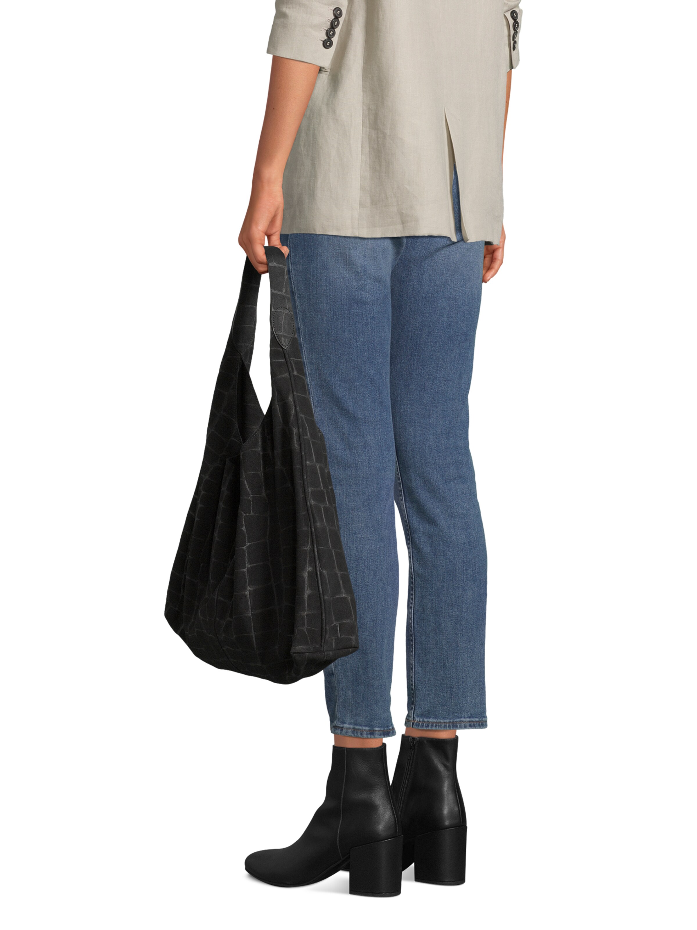 & Other Stories Μεγάλη τσάντα σε μαύρο: μπροστά