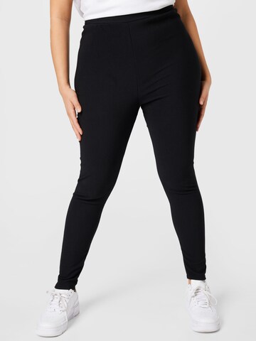 Nasty Gal Plus Skinny Leggings in Black: front