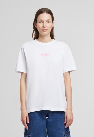Mister Tee Shirt 'Be Kind Heart' in White: front