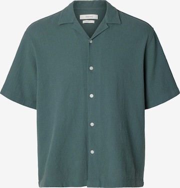 Comfort Fit Cămașă 'SLHCAL' de la SELECTED pe verde: față