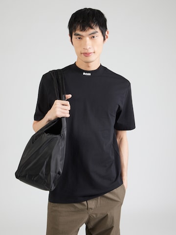 Maglietta di BOSS in nero: frontale