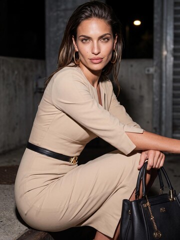 AUDRAY Sheath dress 'the-audray' in Beige