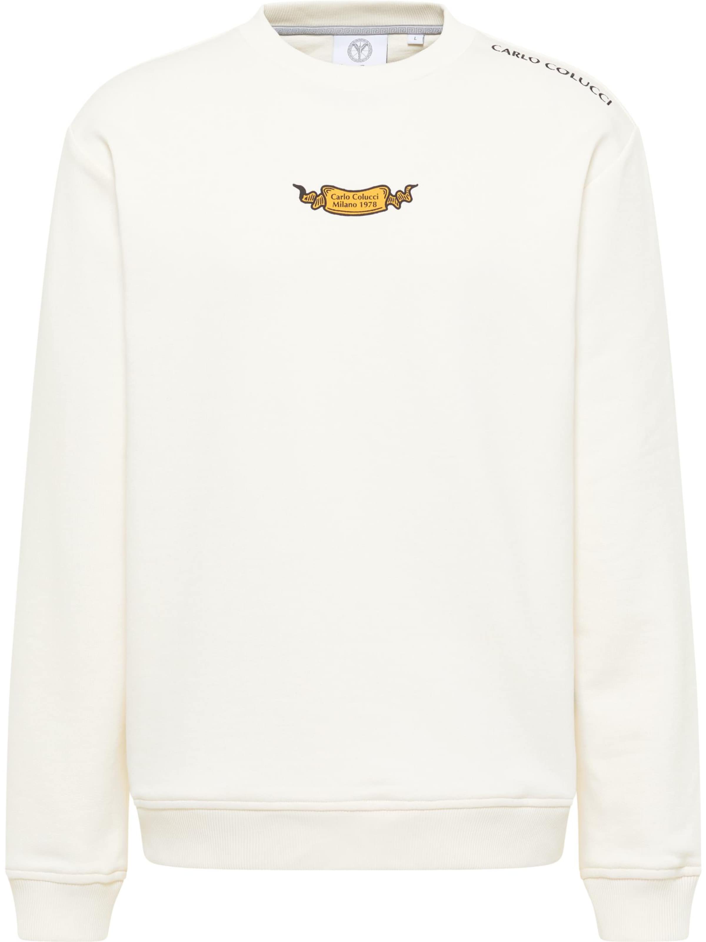 Sweat-shirt 'Eichner' Carlo Colucci en blanc : devant