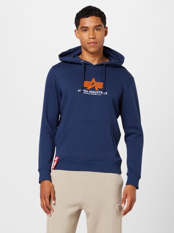 Sweat-shirt ALPHA INDUSTRIES en bleu : devant