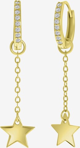 Boucles d'oreilles Lucardi en or : devant