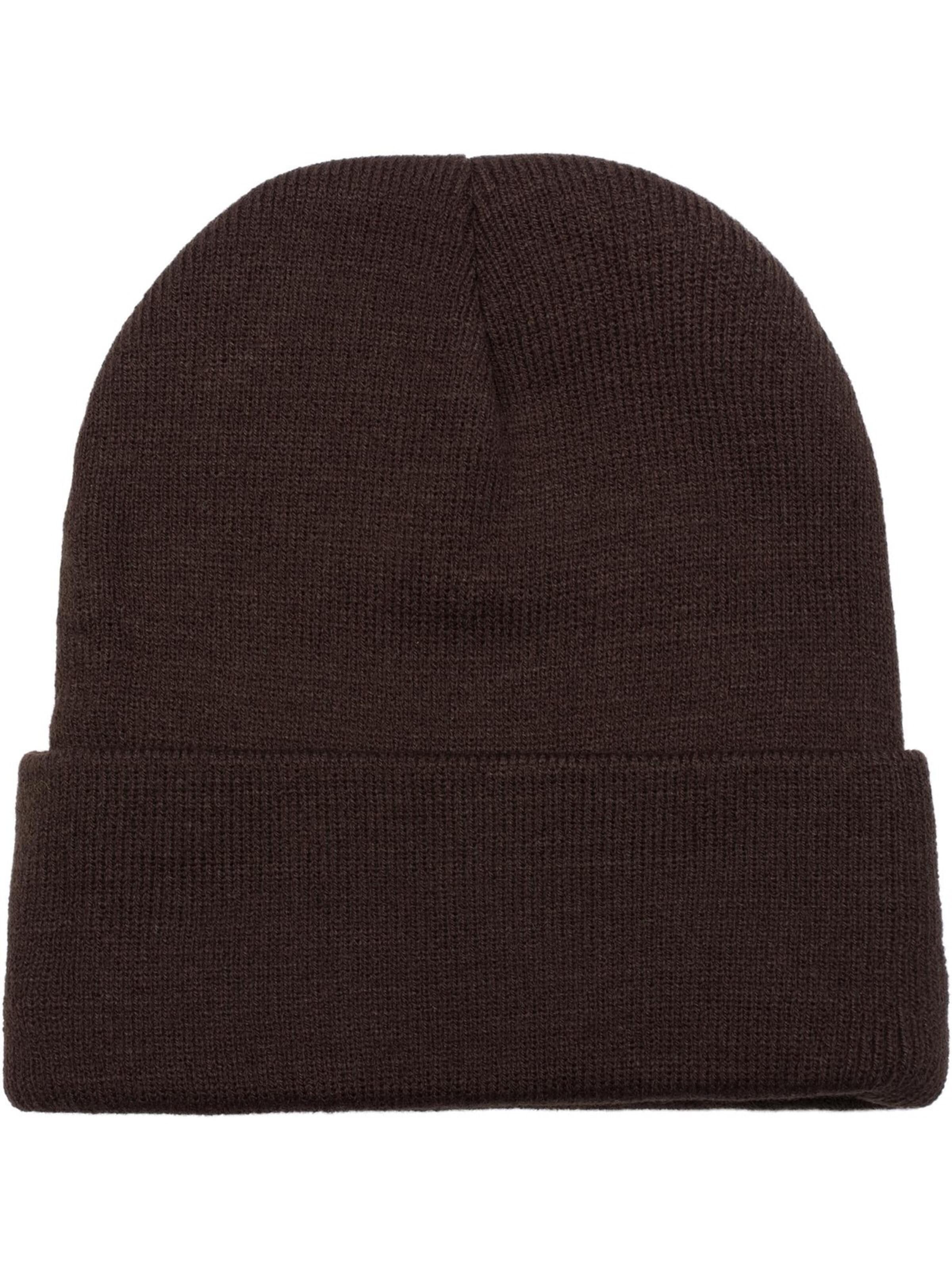 styleBREAKER Beanie 'Winter Strickmütze mit Krempe' in Brown
