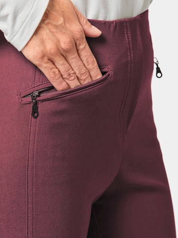 Goldner Slimfit Broek 'Louisa' in Rood