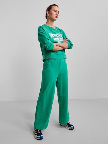 PIECES Wide leg Pants 'Vienna' in Green