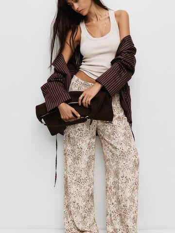 Largi Pantaloni de la Pull&Bear pe maro