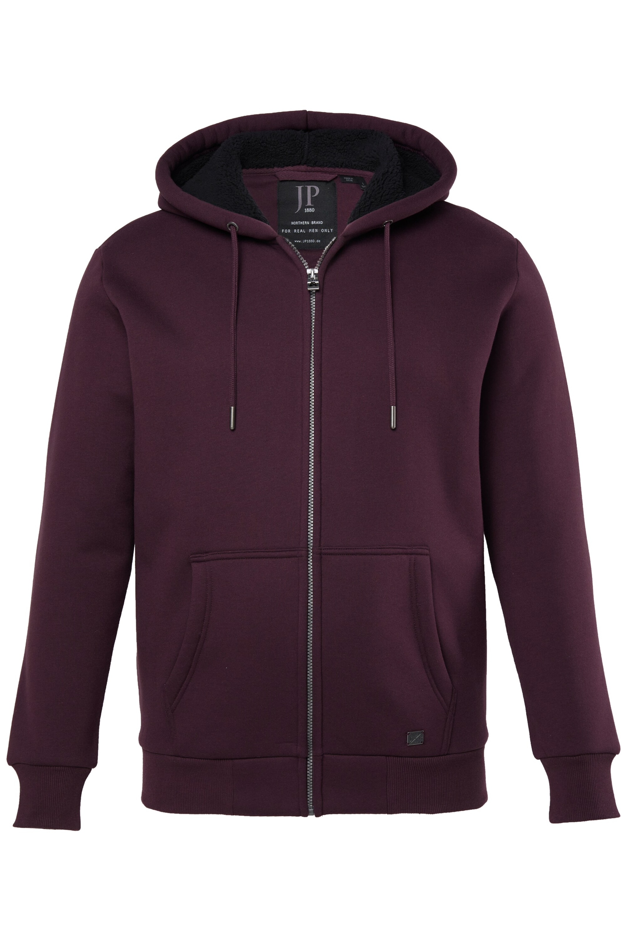 JP1880 Sweatjacke in Rot: Vorderseite