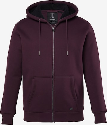 JP1880 Sweatjacke in Rot: Vorderseite