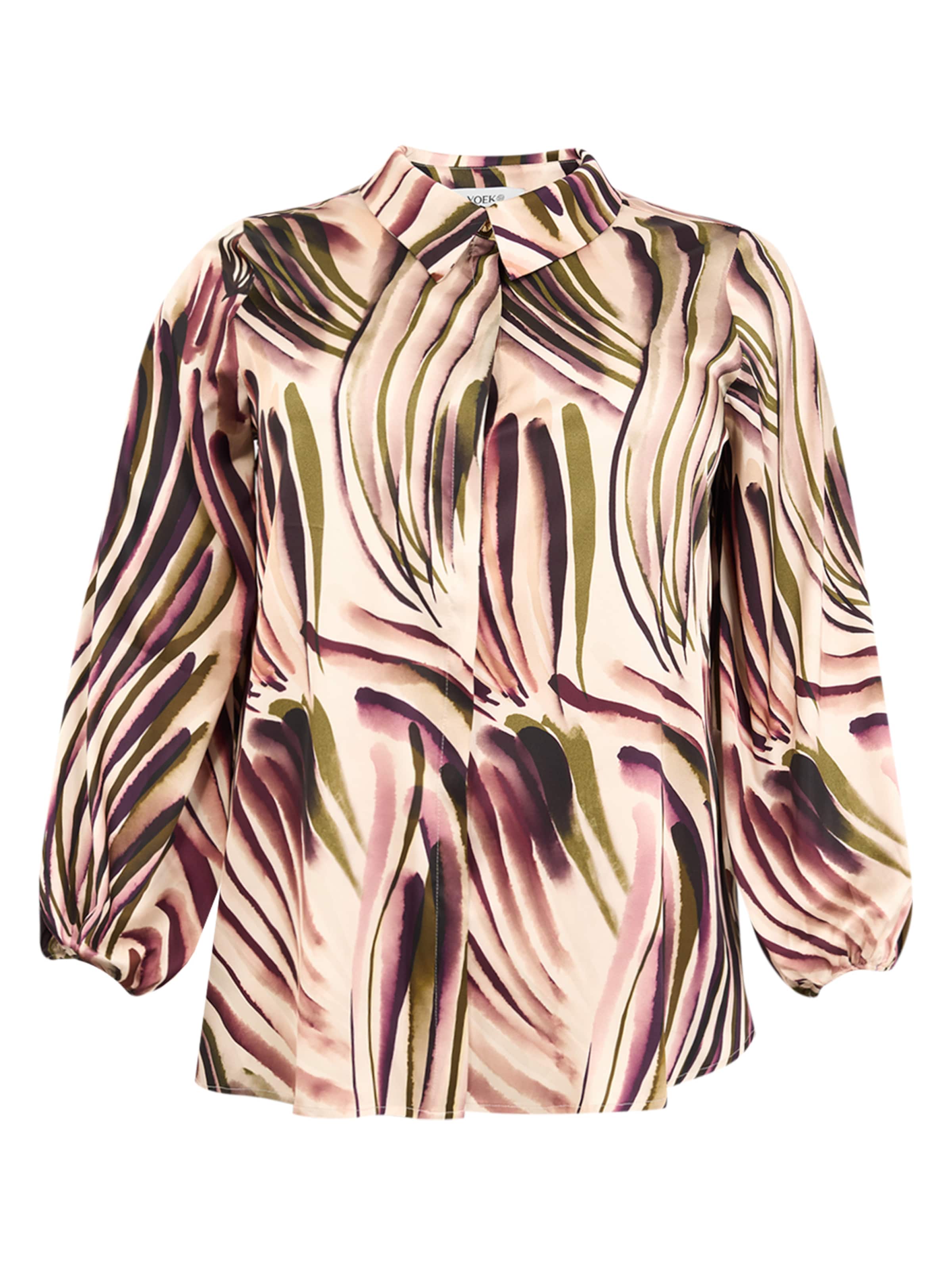 YOEK Shirt in Bruin: voorkant