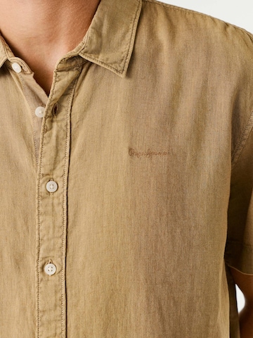 Coupe regular Chemise 'PERCY' Pepe Jeans en beige