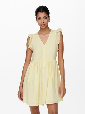 ONLY Платье-рубашка 'Anthea' в Желтый: спереди