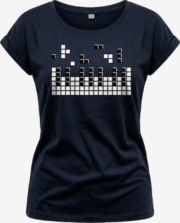 MAKAYA Shirt 'Piano' in Blue: front