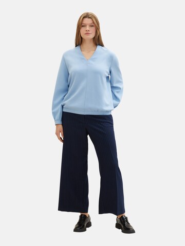 Tom Tailor Women + Sweatshirt 'Scuba' in Blau