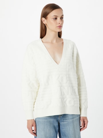 PINKO Пуловер 'BARBONE' в бяло: отпред