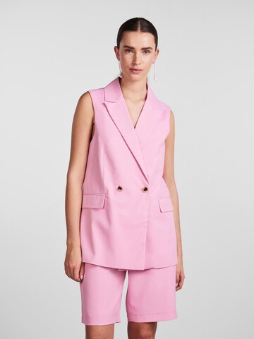 Gilet da completo 'Tally' di PIECES in rosa: frontale