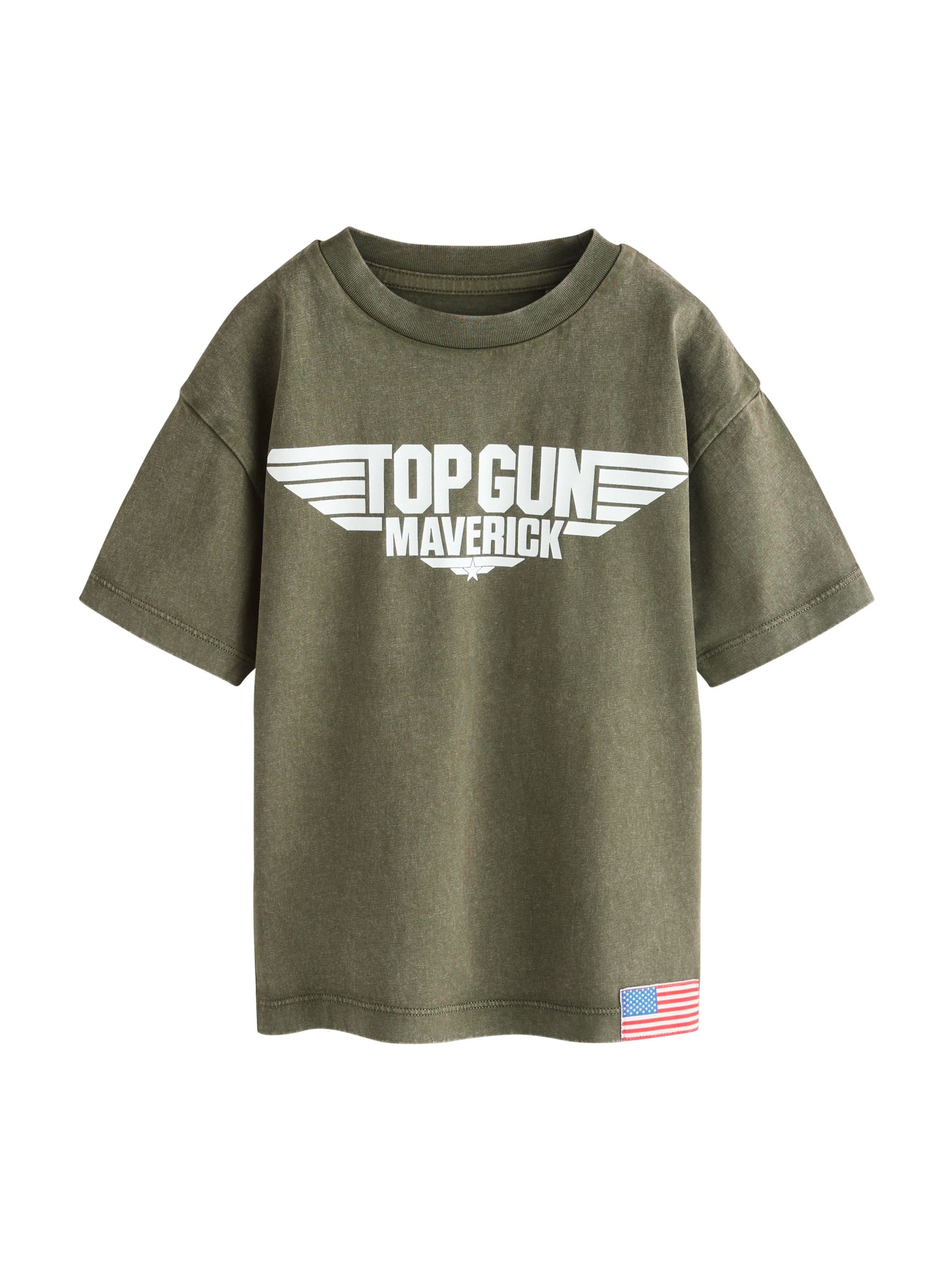 T-Shirt 'Top Gun' Next en vert : devant