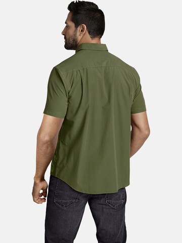 Jan Vanderstorm Comfort fit Button Up Shirt ' Christmar ' in Green