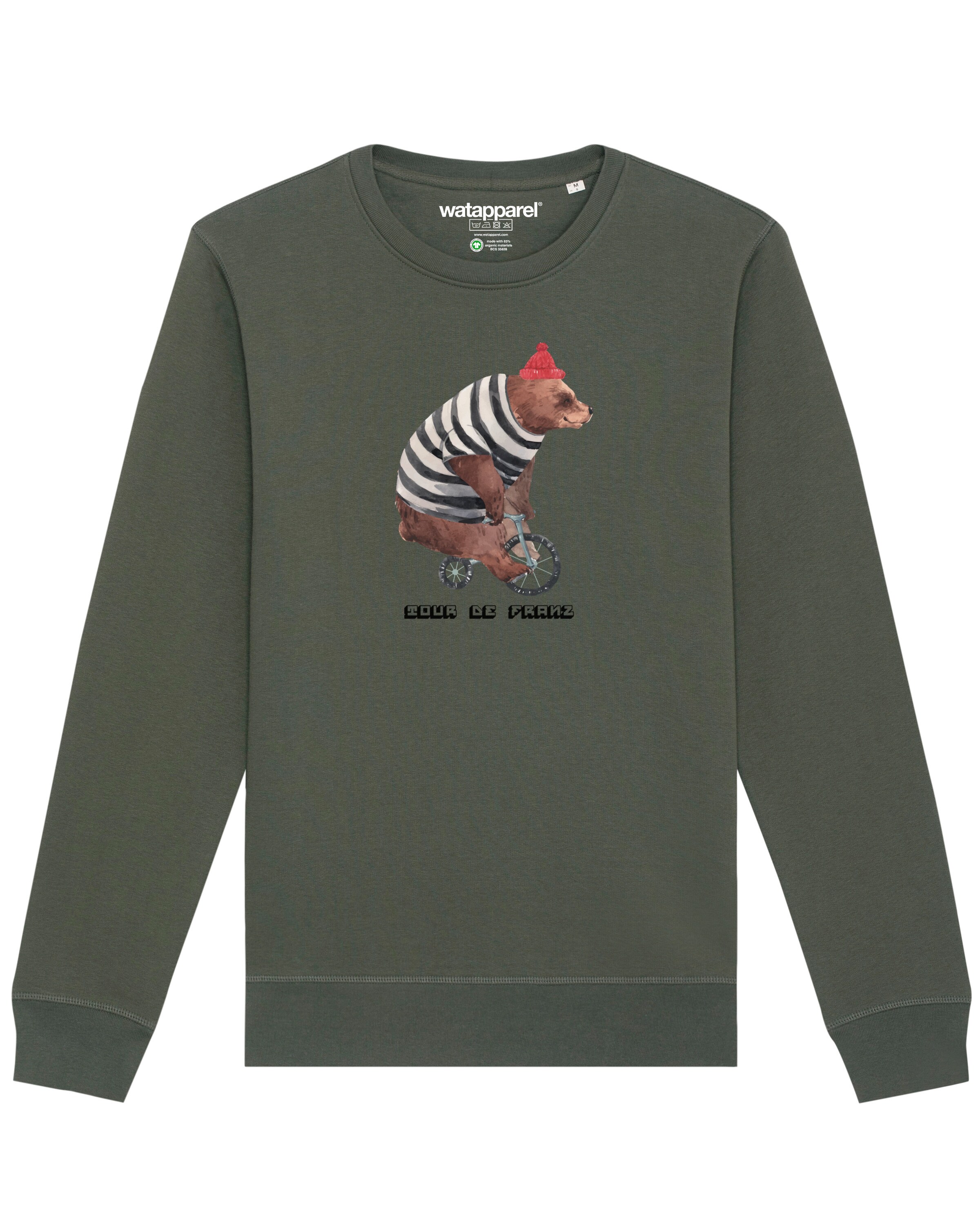 Sweat-shirt 'Tour de Franz' Watapparel en vert : devant