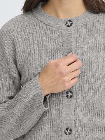 Oxmo Gebreid vest in Grijs