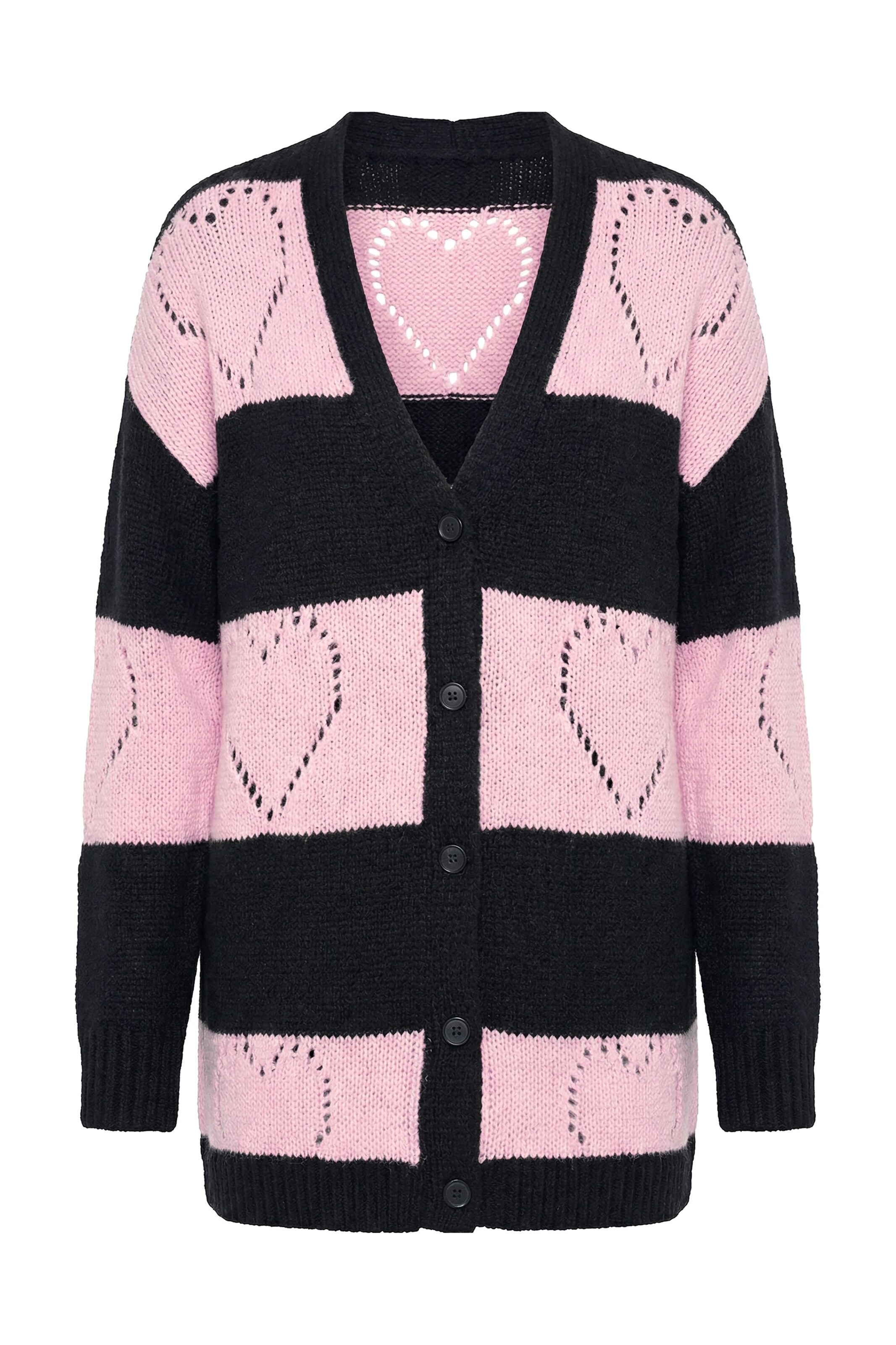 MIAMODA Strickjacke in Schwarz: Vorderseite