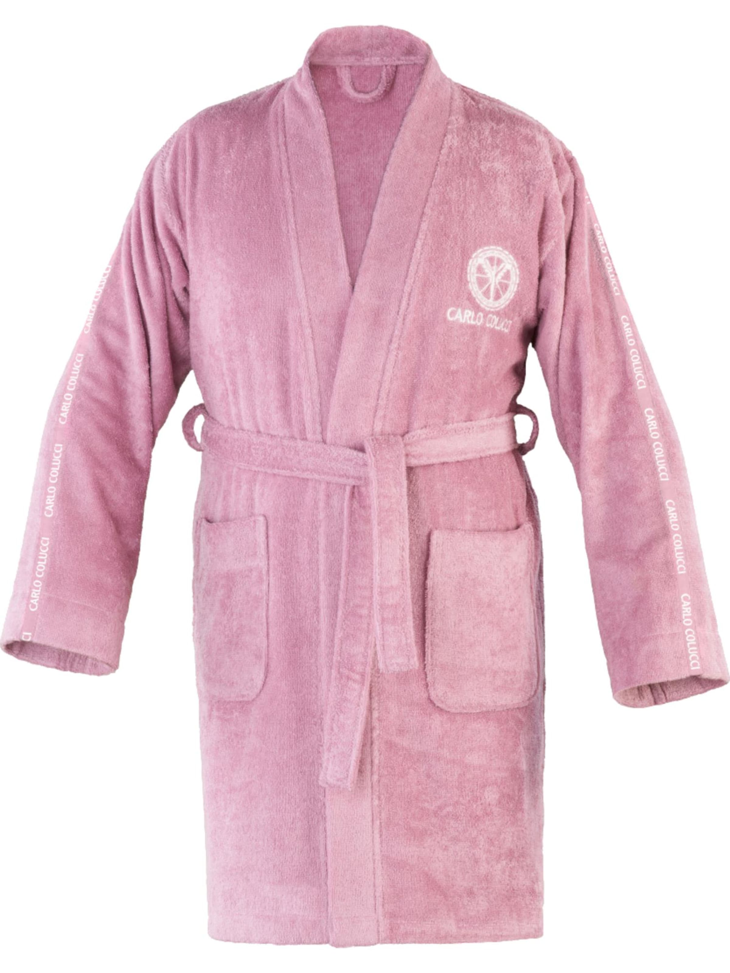 Carlo Colucci Badjas kort in Roze: voorkant